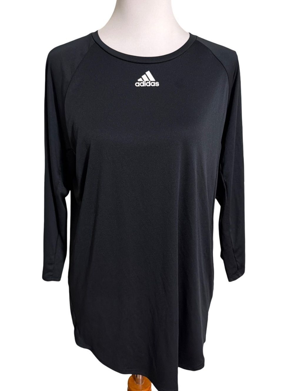 adidas Black Long Sleeve Performance Tee